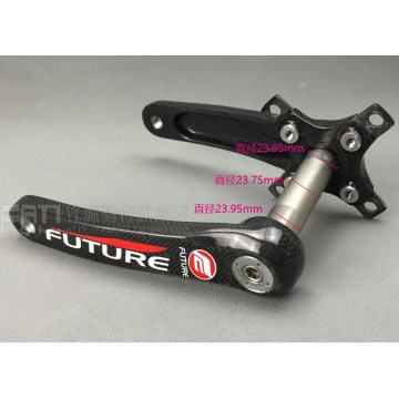 Manivela de fibra de carbono completa 3K ultraligera BCD 104 / 64mm longitud 170mm 4 capturas para MTB 5 tomas para bicicletas de carretera color rojo